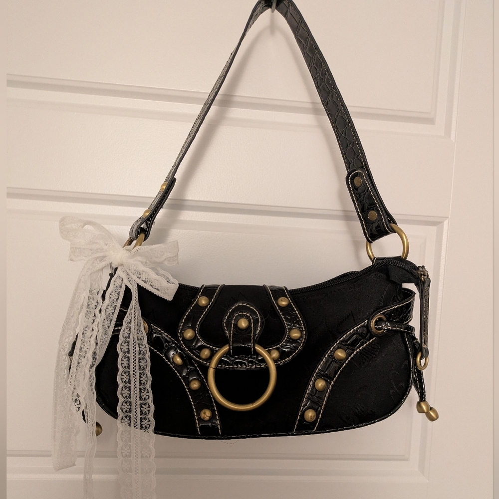 Y2K black Shoulder Purse